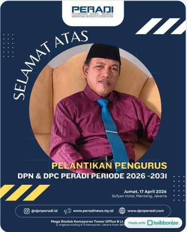 DUKUNGAN DARI MADURA RAYA: SYAFRAWI, S.H. - DPC MADURA RAYA SAMPAIKAN SELAMAT ATAS PENGUKUHAN DR. IMAM HIDAYAT DAN ALAM P. SIMAMORA PIMPIN DPN PERADI PERIODE 2026-2031